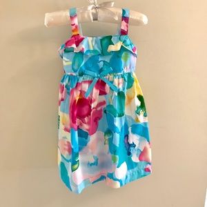 NWOT Watercolor unlined toddler dress